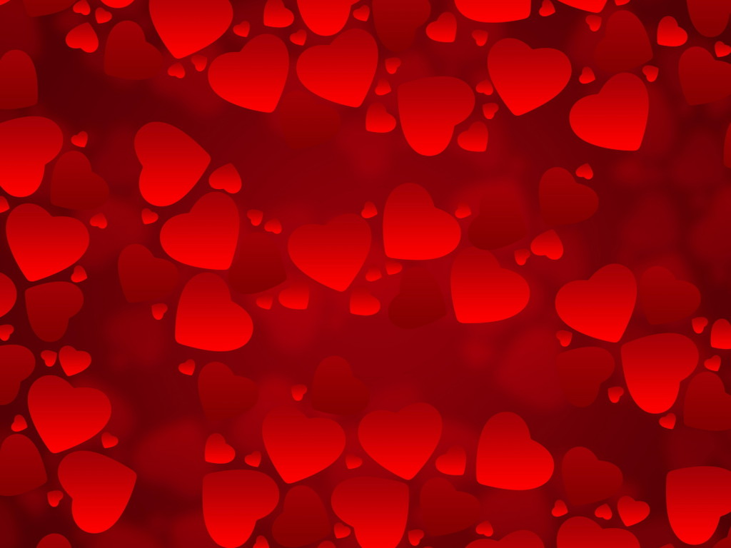 3d обои Красные сердечки  сердечки # 79858