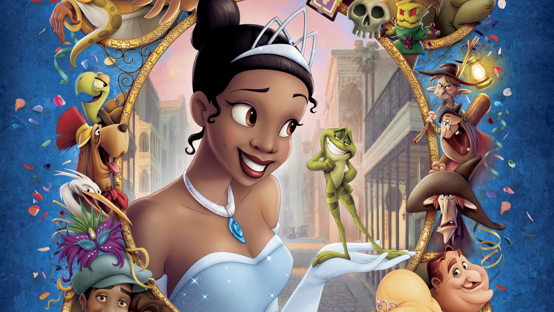 3d обои Мультфильм Принцесса и лягушка  (The Princess and the Frog) и все его герои  лягушки # 51962