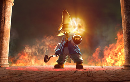3d обои Vivi из Final Fantasy IX-волшебник с посохом творит магию  магия