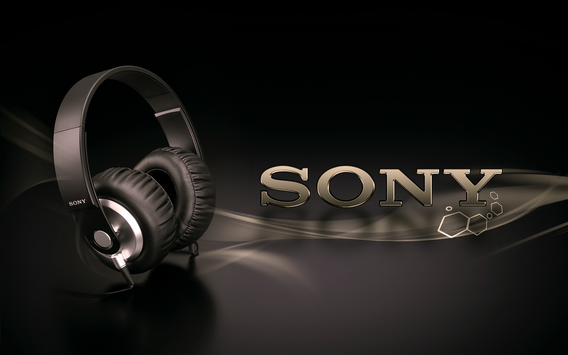 3d обои Наушники фирмы Сони/Sony (Sony)  ретушь # 76534