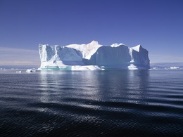 3d обои Огромный ледник по среди ледникового океана  зима