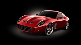 3d обои Красный спортивный автомобиль Ferrari 599 GTO  авто