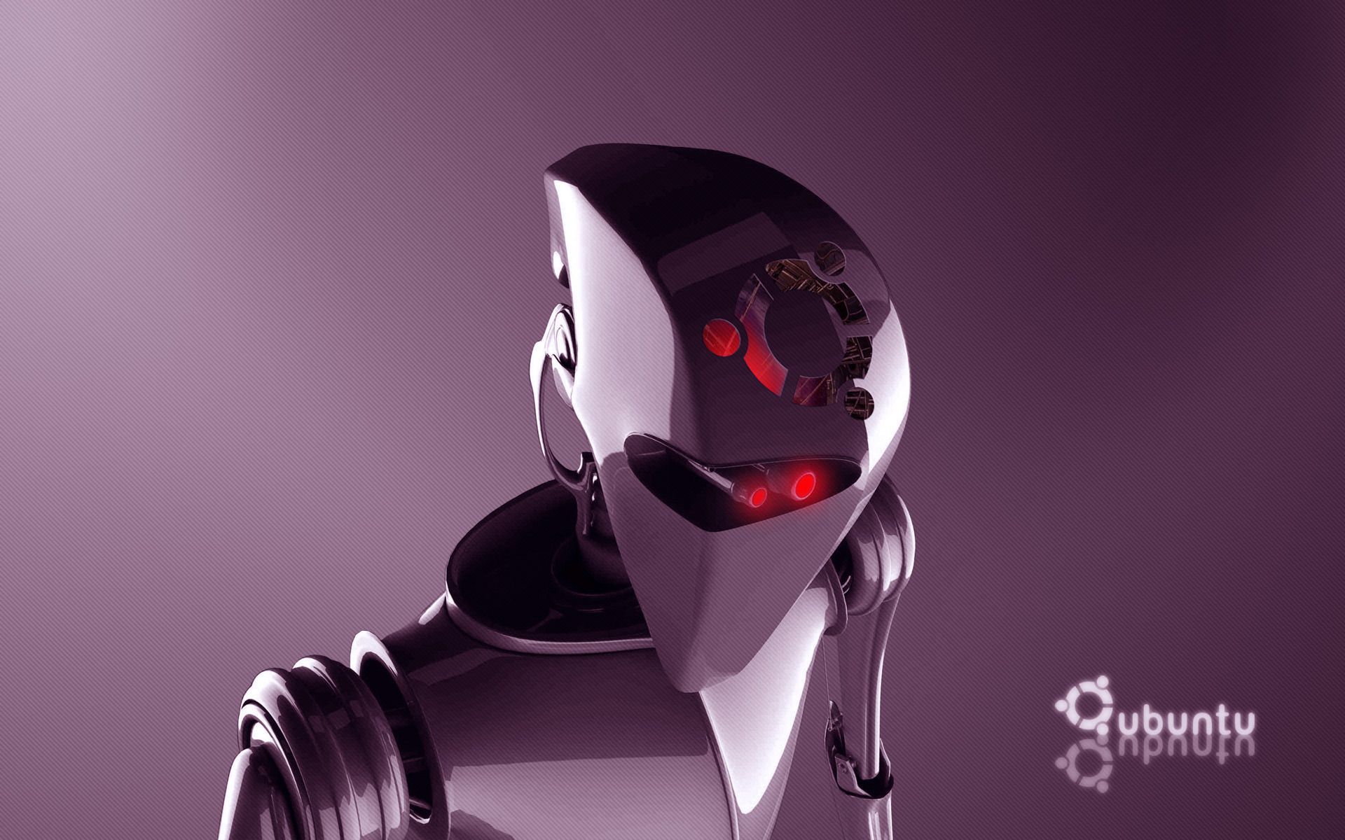 3d обои Робот с треугольной головой (ubuntu)  роботы # 79063