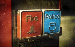 3d обои Тревожные кнопки Fire и Police  1280х800