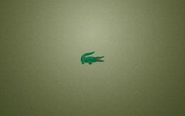 3d обои Логотип - крокодил Лакост / Lacoste на фоне ячеистой текстуры  текстуры