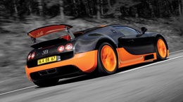 3d обои Оранжево-черная гоночная машинка  авто