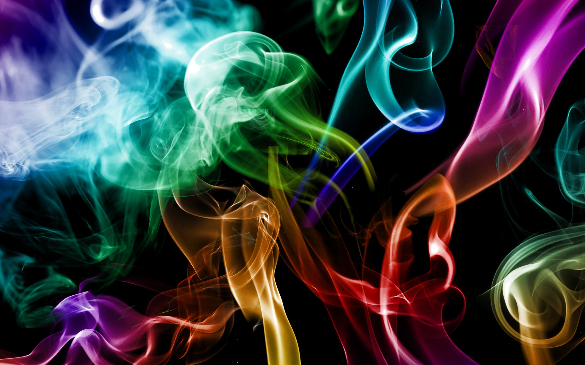 3d обои Цветные клубы дыма  дым # 36101