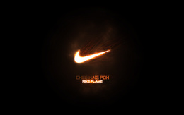 3d обои Логотип Nike (Сhee hing poh Nike Flame)  бренд