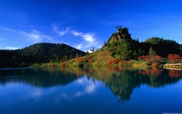 3d обои Озеро и красивые горы  горы