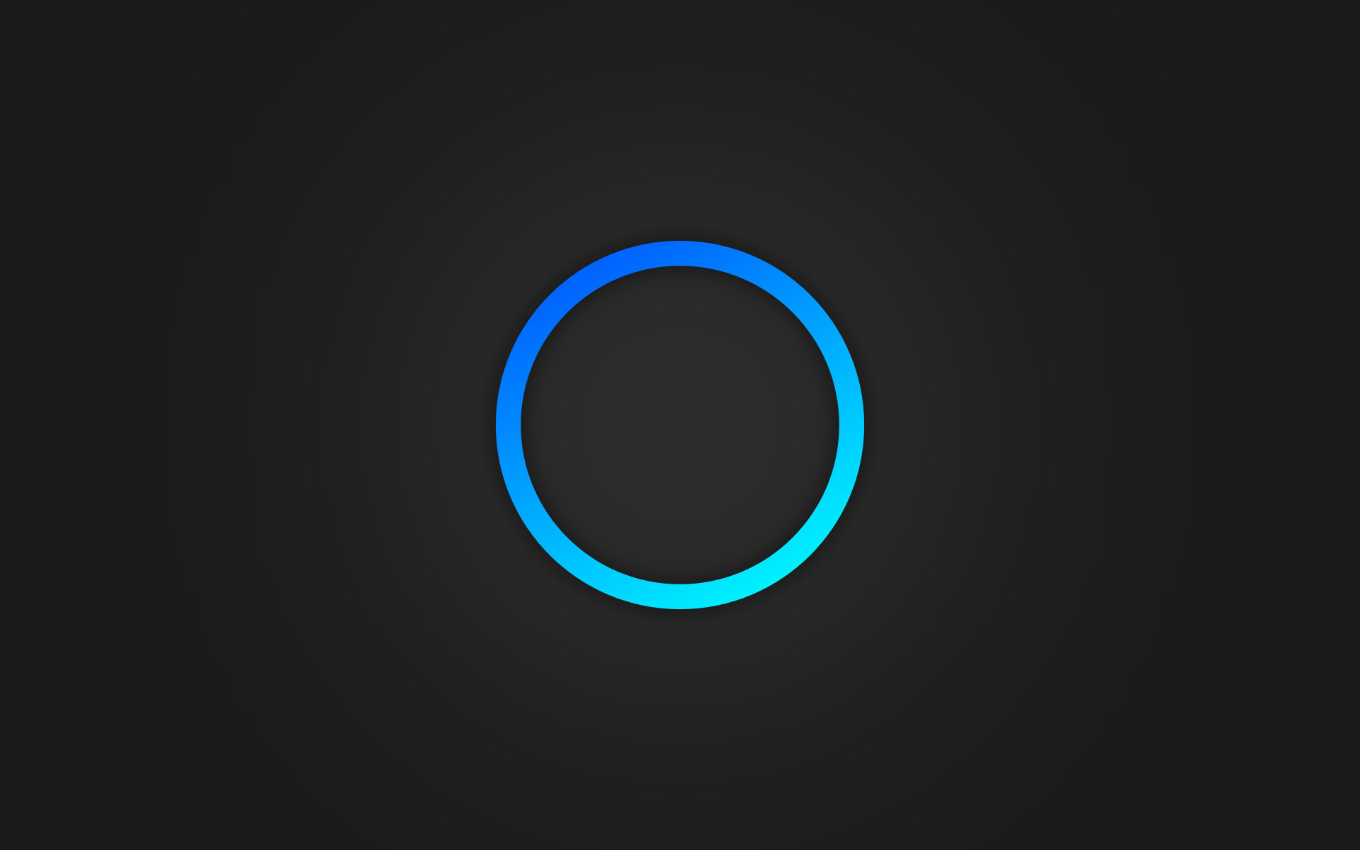 3d обои Голубой круг на сером фоне  минимализм # 54557