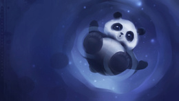 3d обои Забавная панда  животные
