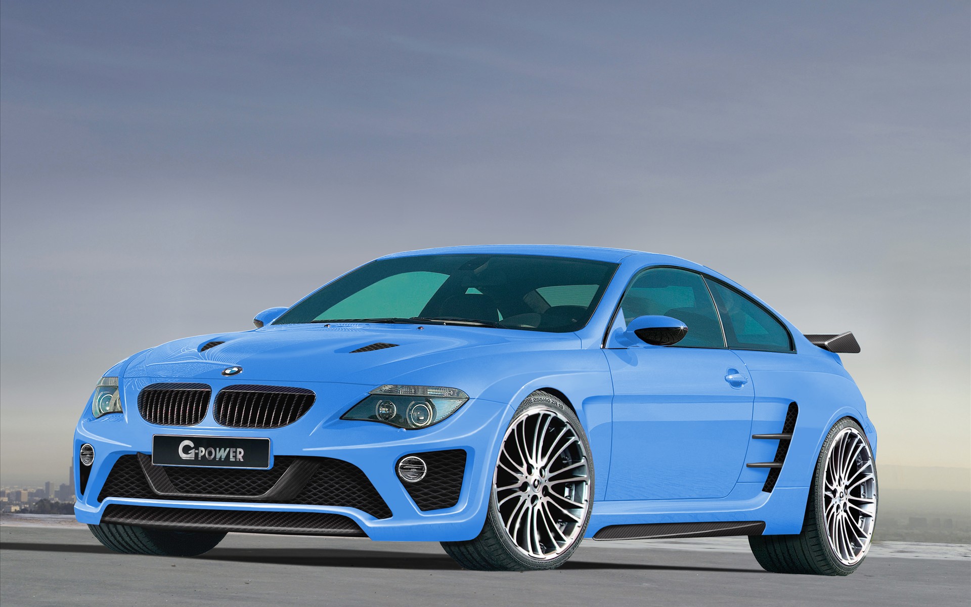 3d обои Голубой БМВ/BMW G-power  бренд # 21038