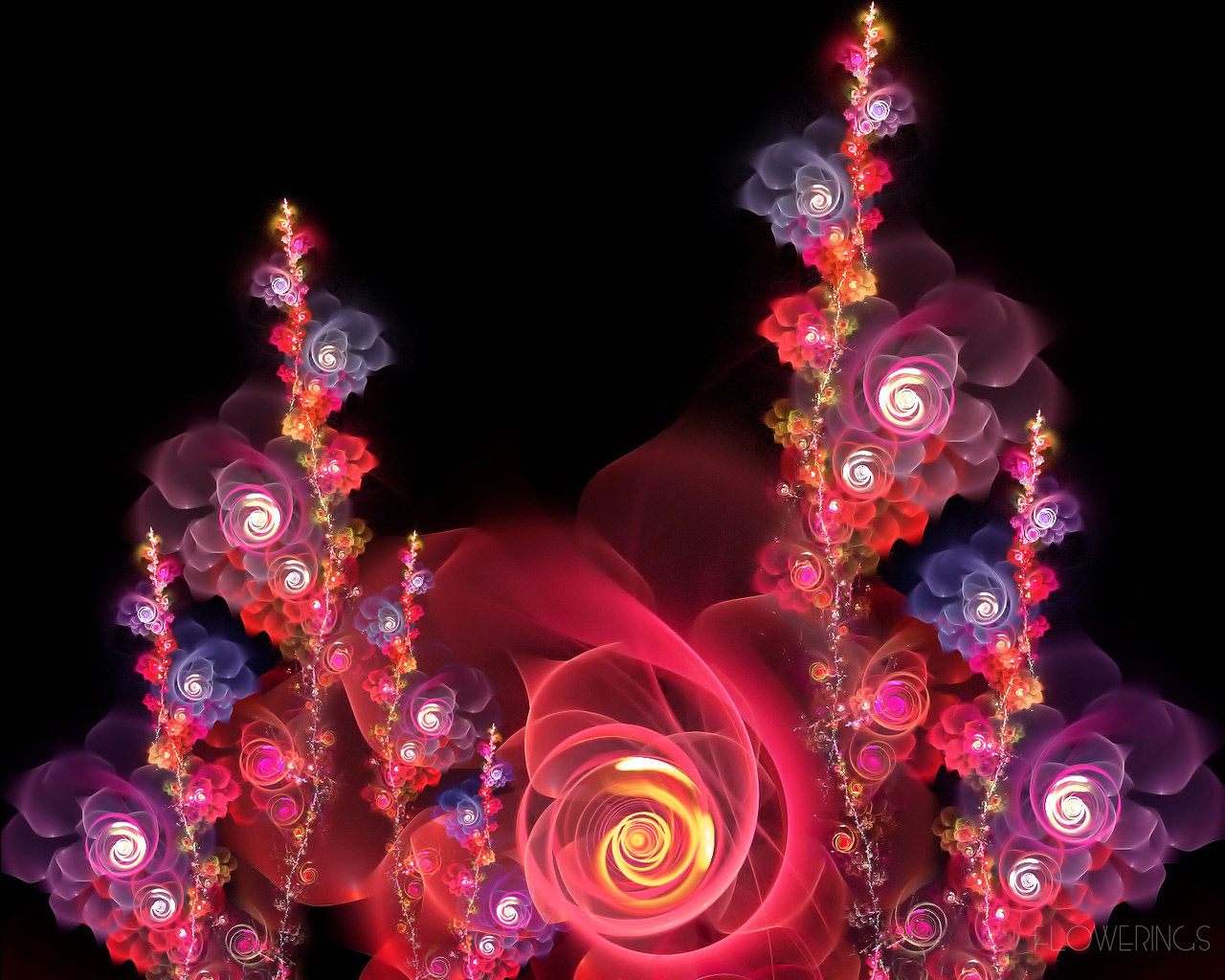 3d обои Розы (flowerings)  абстракция # 18359