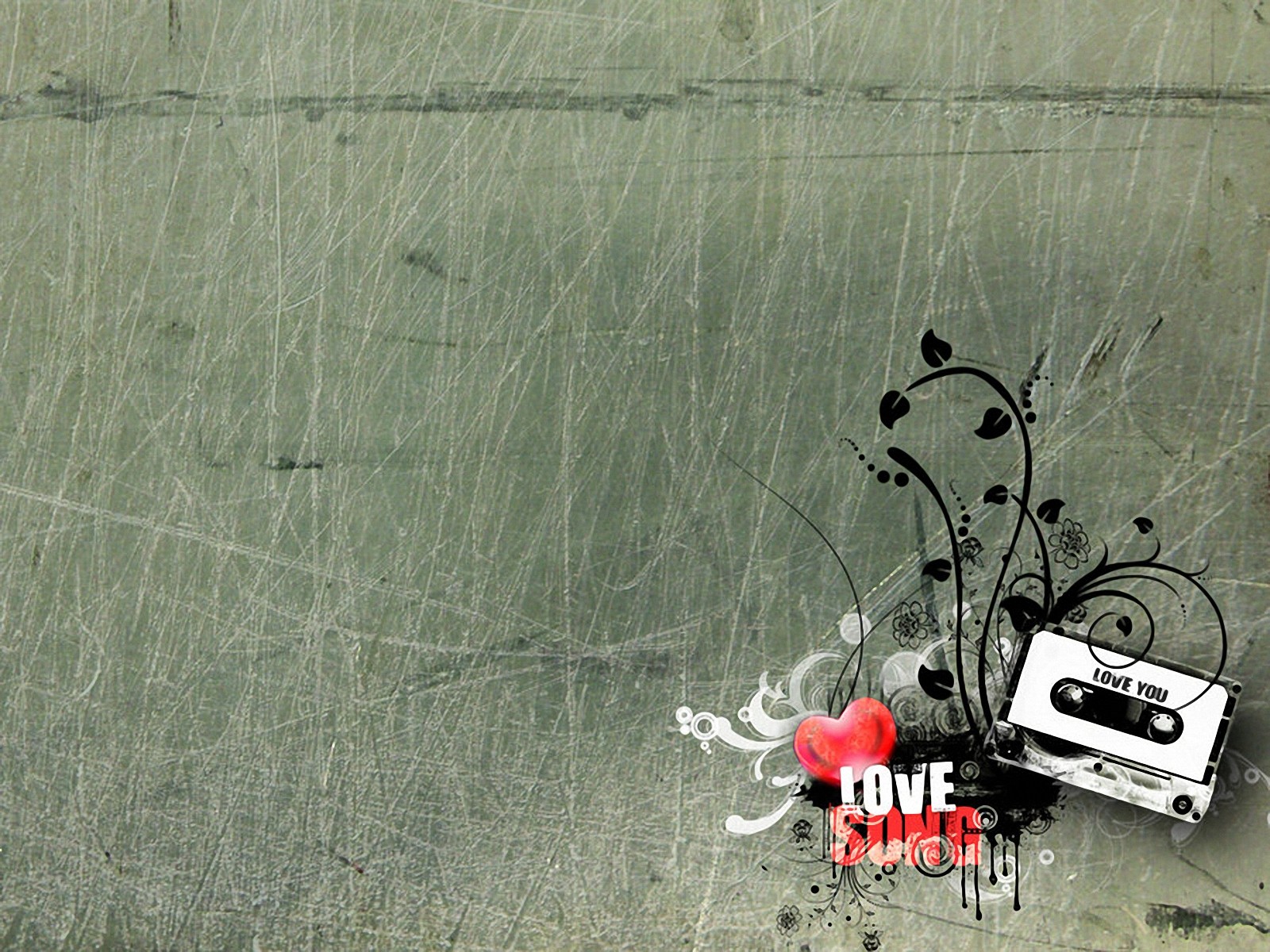 3d обои Love Song (Love you)  сердечки # 79794