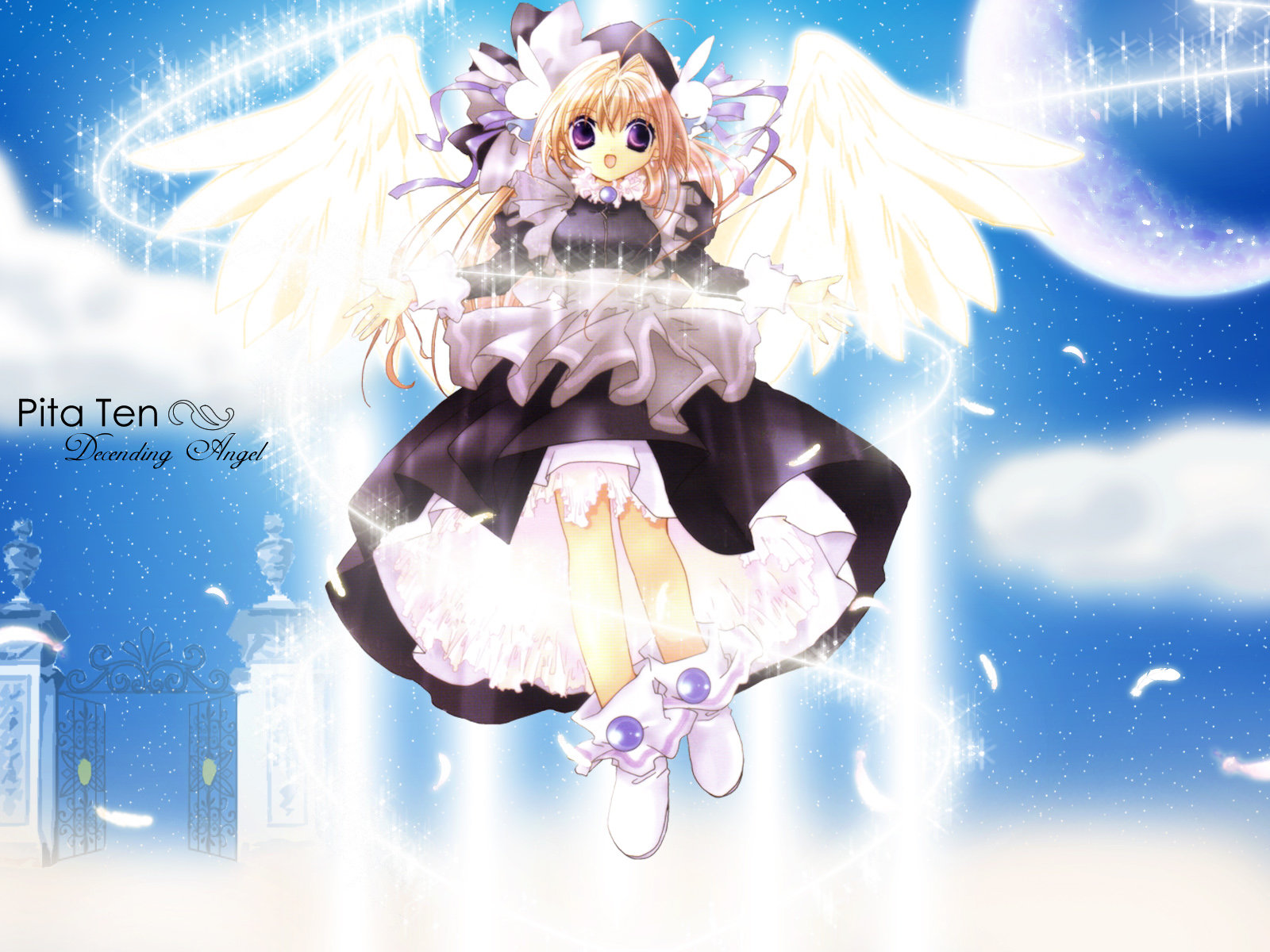 3d обои Девушка-ангел в костюме горничной (Pitа Тen Decending Angel)  манга # 53225