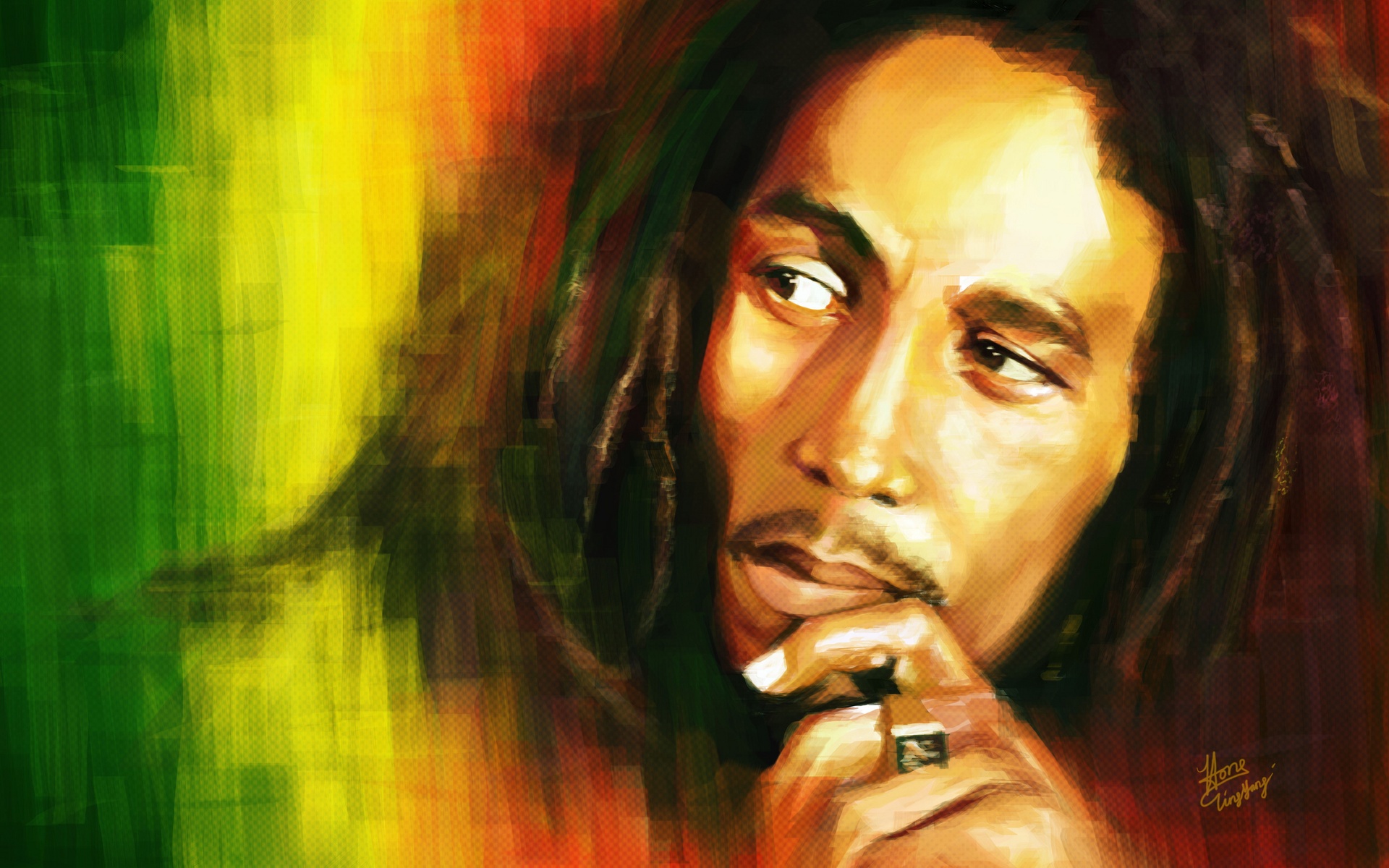 3d обои Портрет Боба Марли /Bob Marley  музыка # 59145
