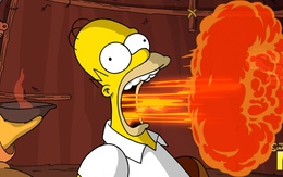 3d обои Огненная отрыжка у Гомера  смешные