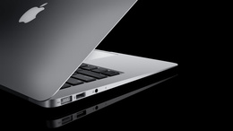 3d обои Ноутбук Mac book air (Apple)  черно-белые
