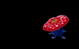 3d обои Неоновый покемон похожий на гриб  минимализм