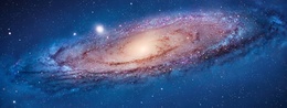 3d обои Спиралевидная галактика  3200х1200