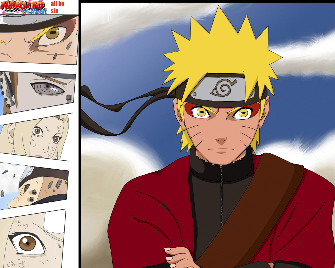 3d обои Пронзительный взгляд Наруто (Naruto all by slo)  эмо # 89635