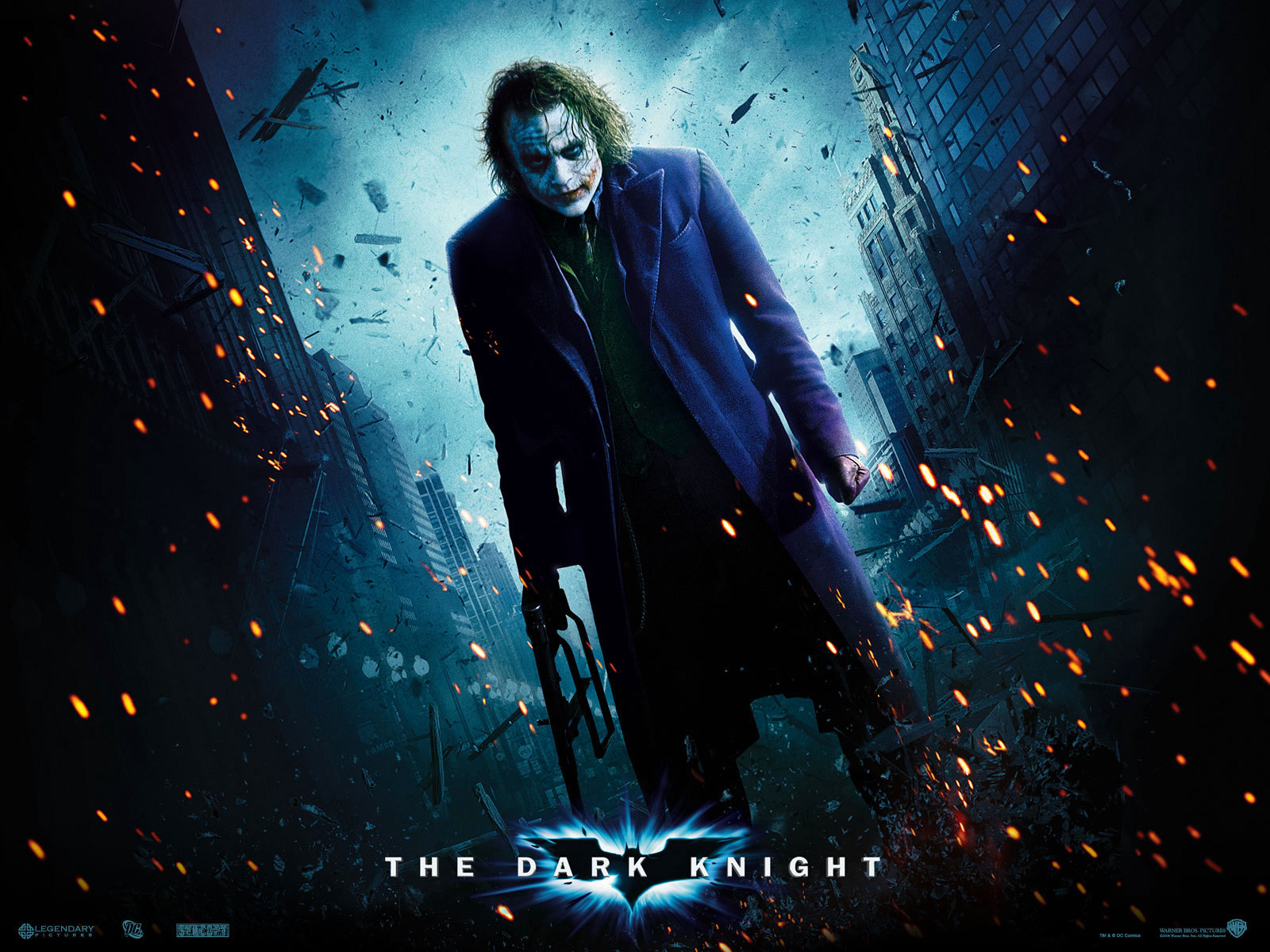 3d обои Джокер из фильма Темный рыцарь / The Dark Knight  ретушь # 76455