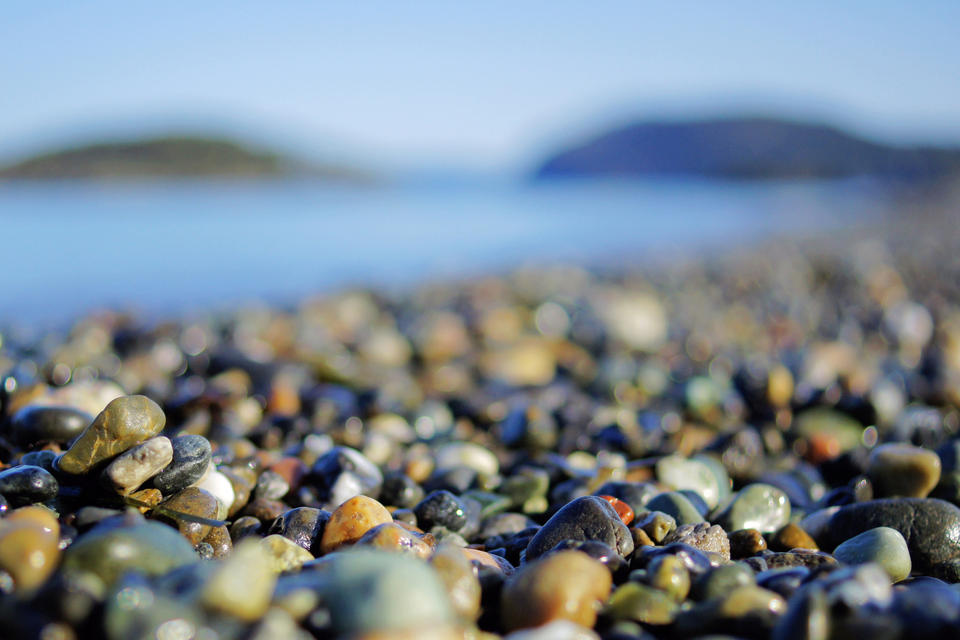 3d обои Мокрые камни на морском берегу  море # 55971