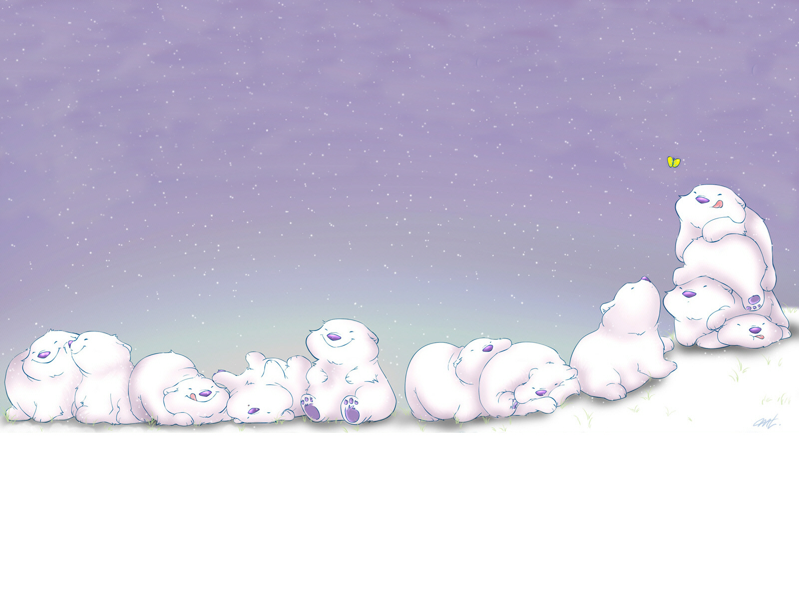 3d обои Милые мишки  снег # 80536