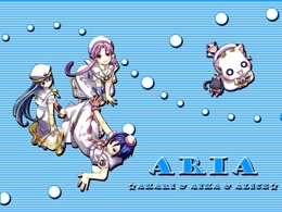 3d обои Alice. Akari. Aika, аниме Aria  животные