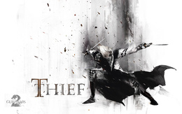 3d обои Видео игра Guild Wars, Злобный парень в маске с мечами в руках (Thief)  игры