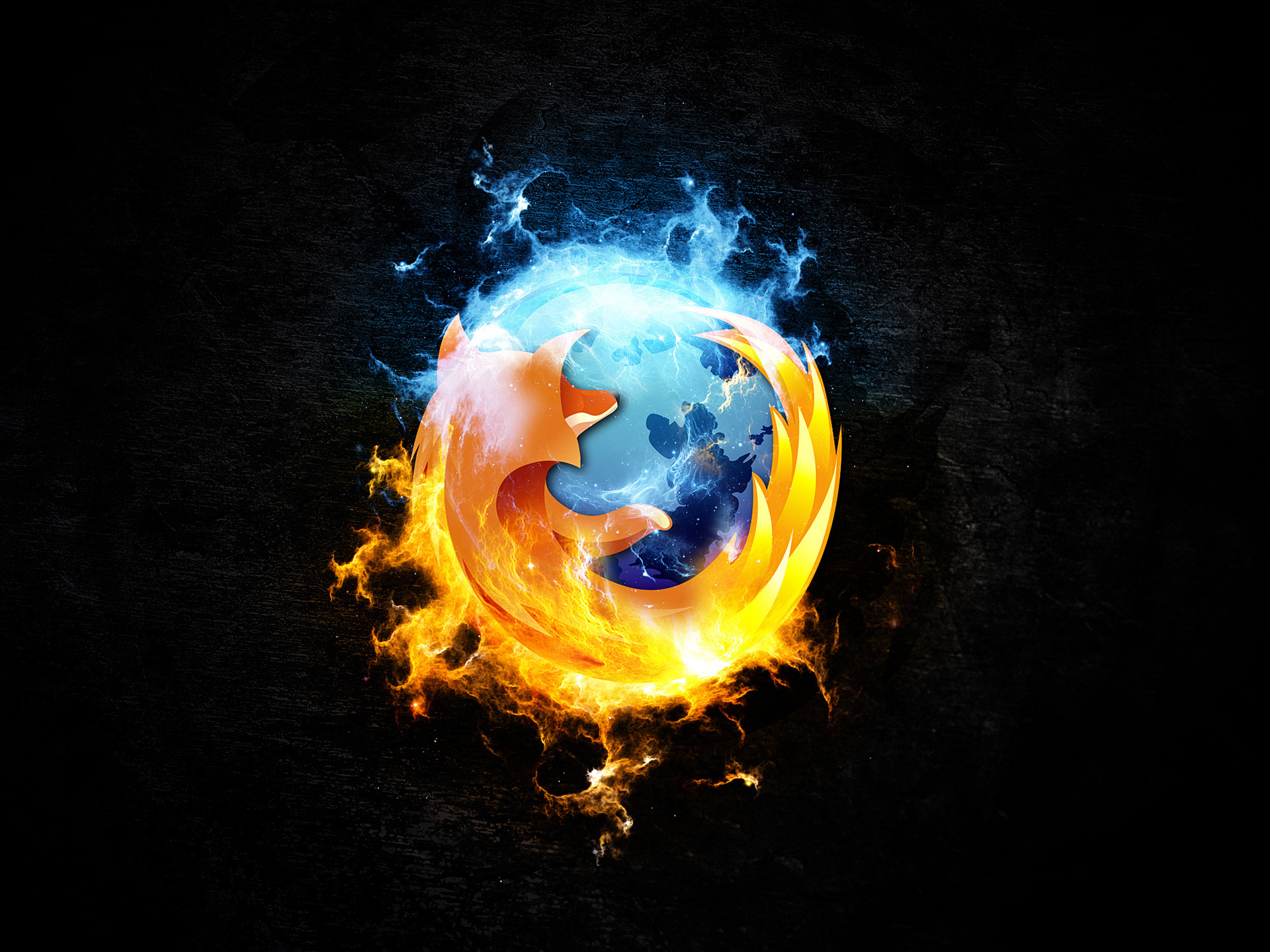 3d обои Стилизованный логотип Mozilla Firefox  1920х1440 # 14749