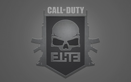 3d обои Для компьютерной игры Call od Duty ELITE череп вокруг которого автоматы Калашникова  игры