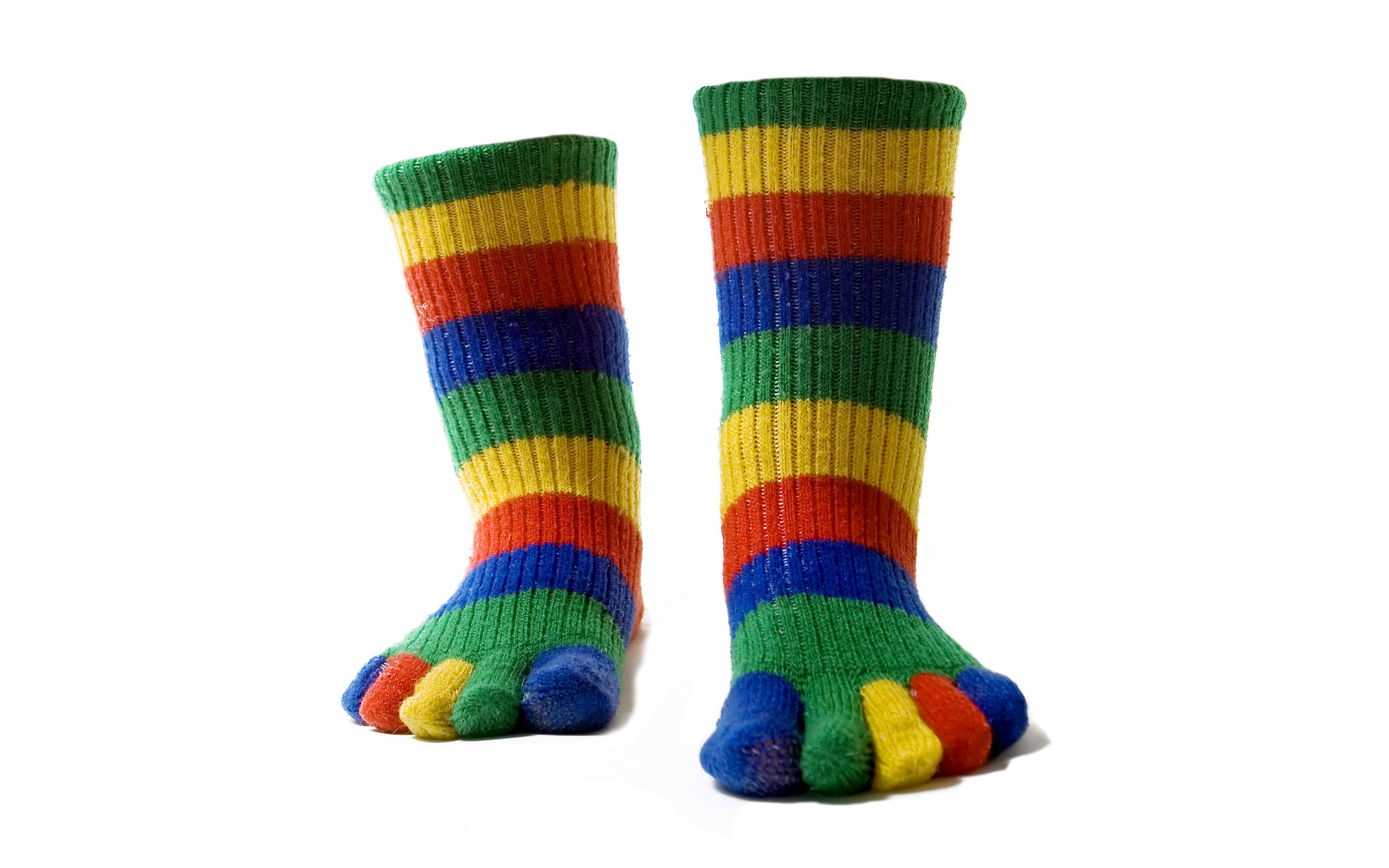 3d обои Полосатые носки с пальцами  ретушь # 76353