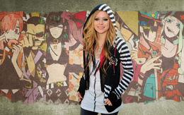 3d обои Avril Lavigne / Аврил Лавин  роботы