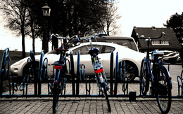 3d обои Парковка для велосипедов  авто