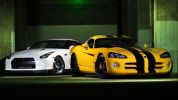 3d обои Красивые,спортивные машины в гараже  2560х1440