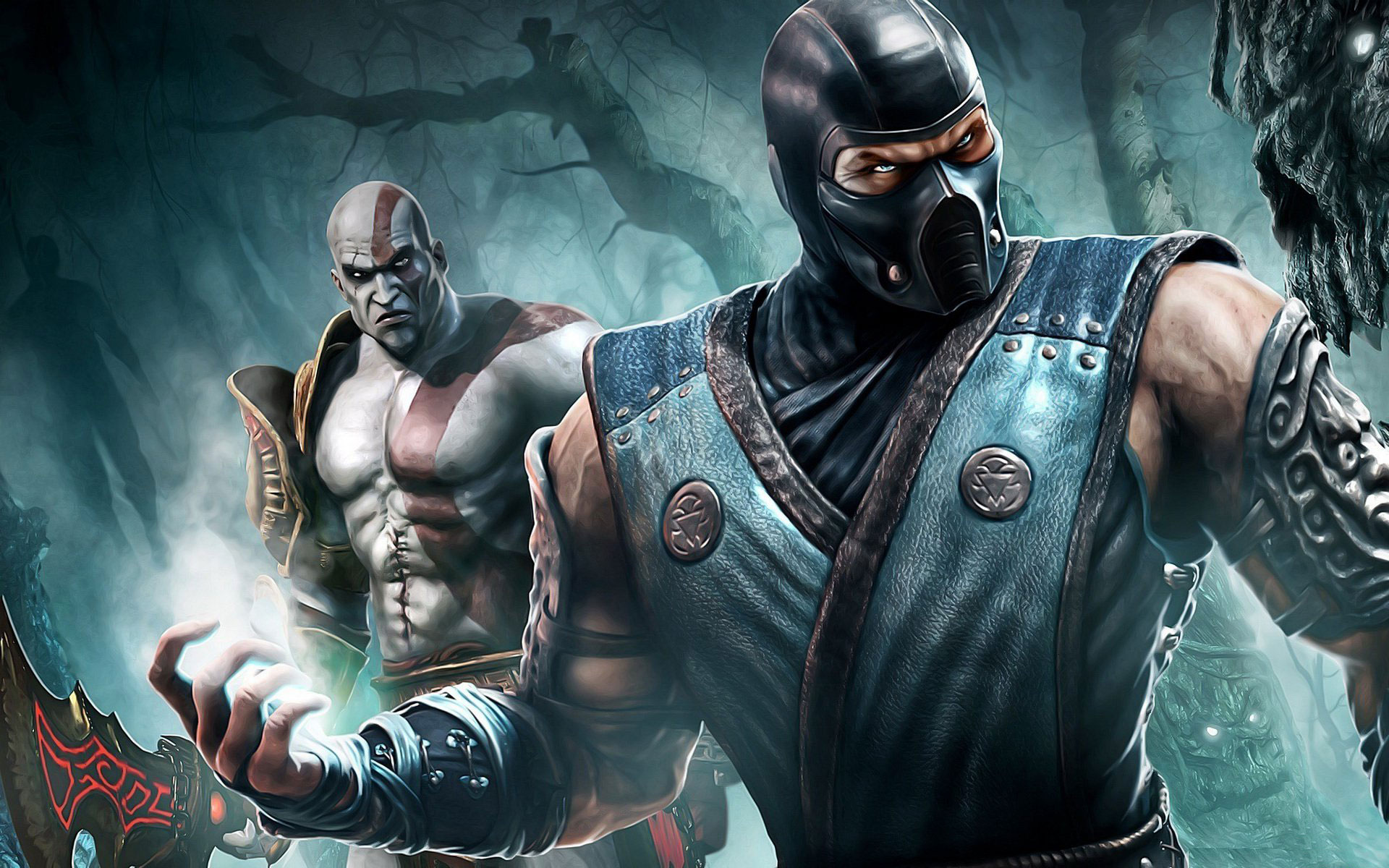 3d обои Воины из игры Mortal Kombat / Смертельная битва  милитари # 53537