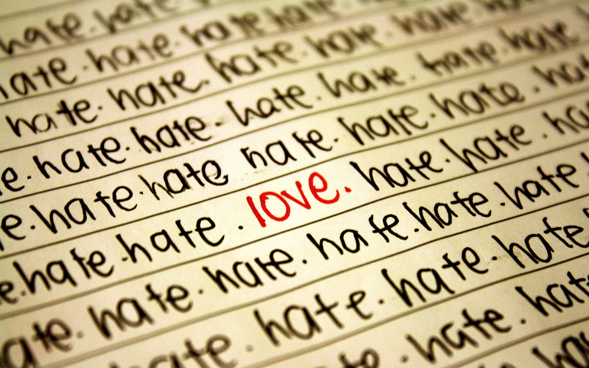 3d обои Среди моря ненависти есть любовь (love hate)  любовь # 51653