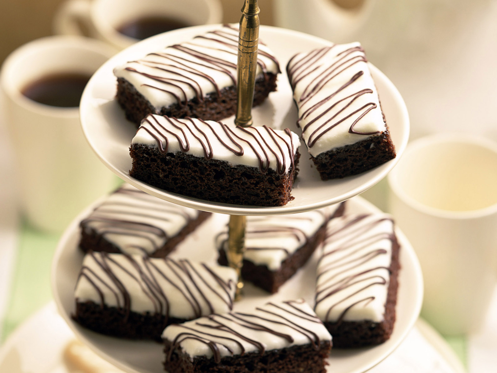 3d обои Шоколадные прямоугольные пироженки  макро # 52232