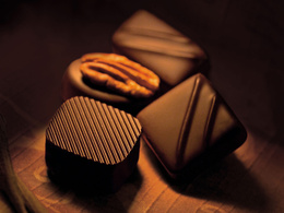 3d обои Шоколадные конфетки  макро