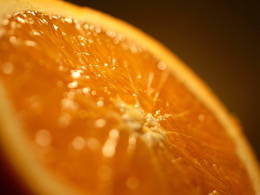 3d обои Половинка апельсина  еда