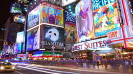3d обои Нью-Йорк. Таймс -сквер утопает в буйстве рекламных огней.  реклама