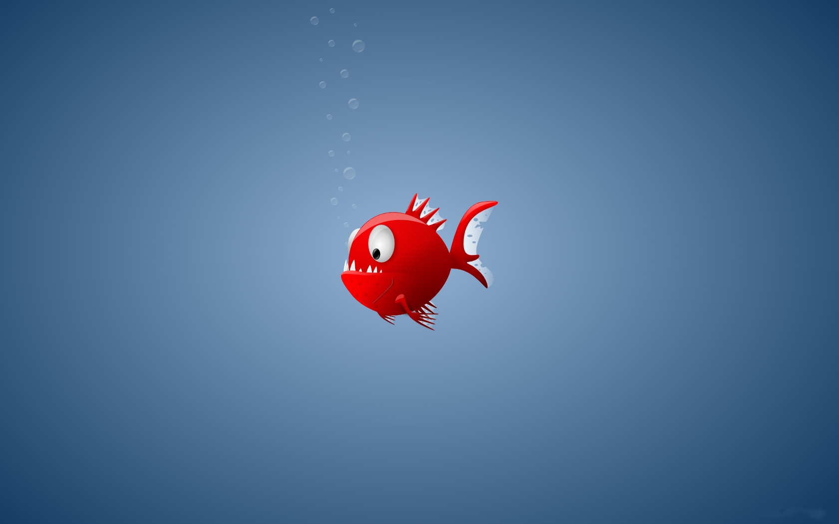 3d обои Зубастая красная пиранья  рыбы # 79331