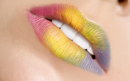 3d обои Разноцветные губы  губы