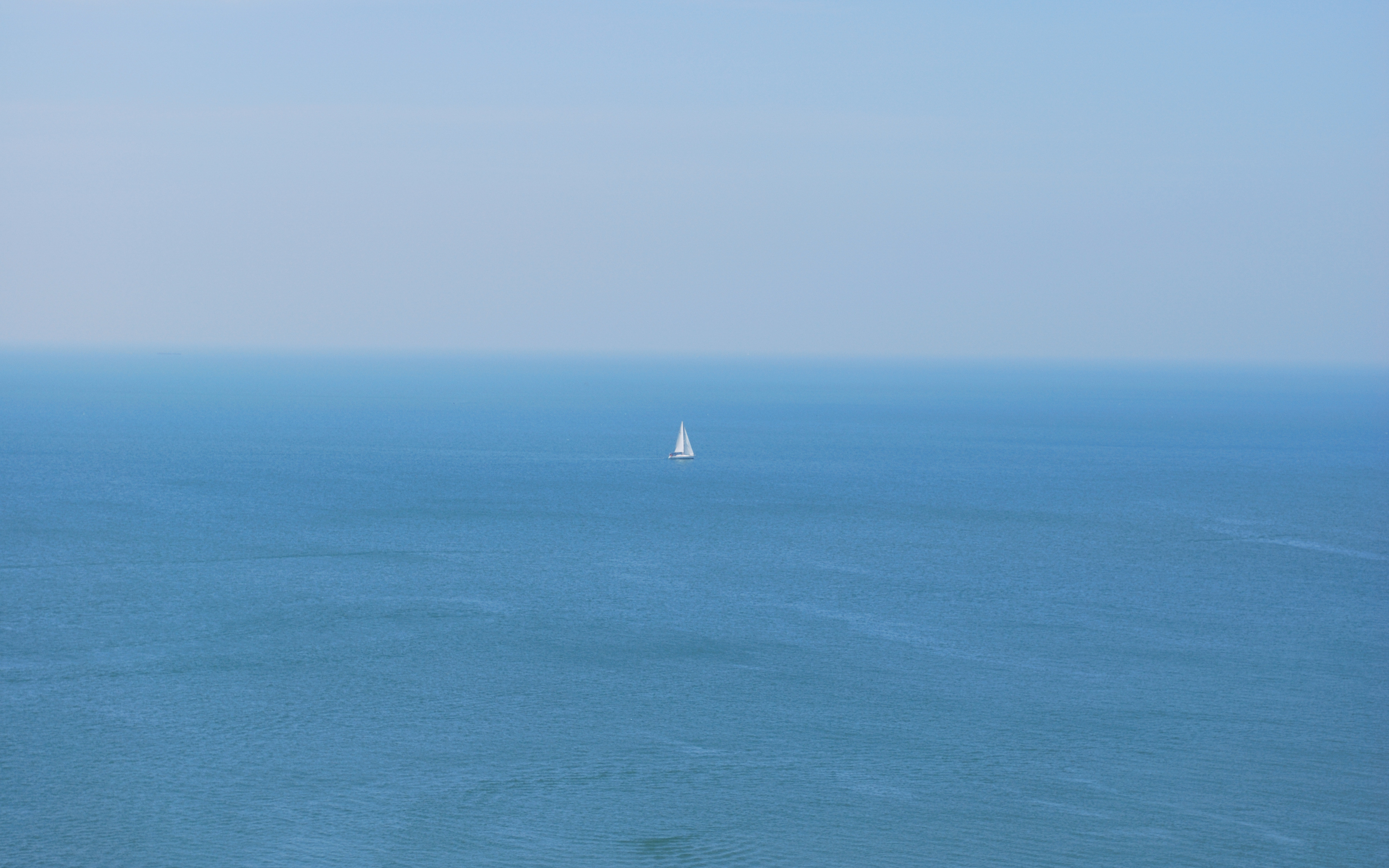 3d обои Белеет парус одинокий в тумане моря голубом  корабли # 44992