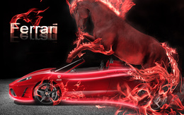 3d обои Ferrari-Horse-CaR (by Kokhan Anton)  огонь