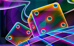 3d обои Ultimate Neon-Игральные кости  3d графика