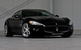 3d обои Черный Maserati  авто