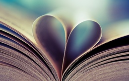 3d обои Страницы книги сложены сердечком  милые