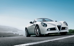 3d обои Белая Alfa Romeo  1680х1050